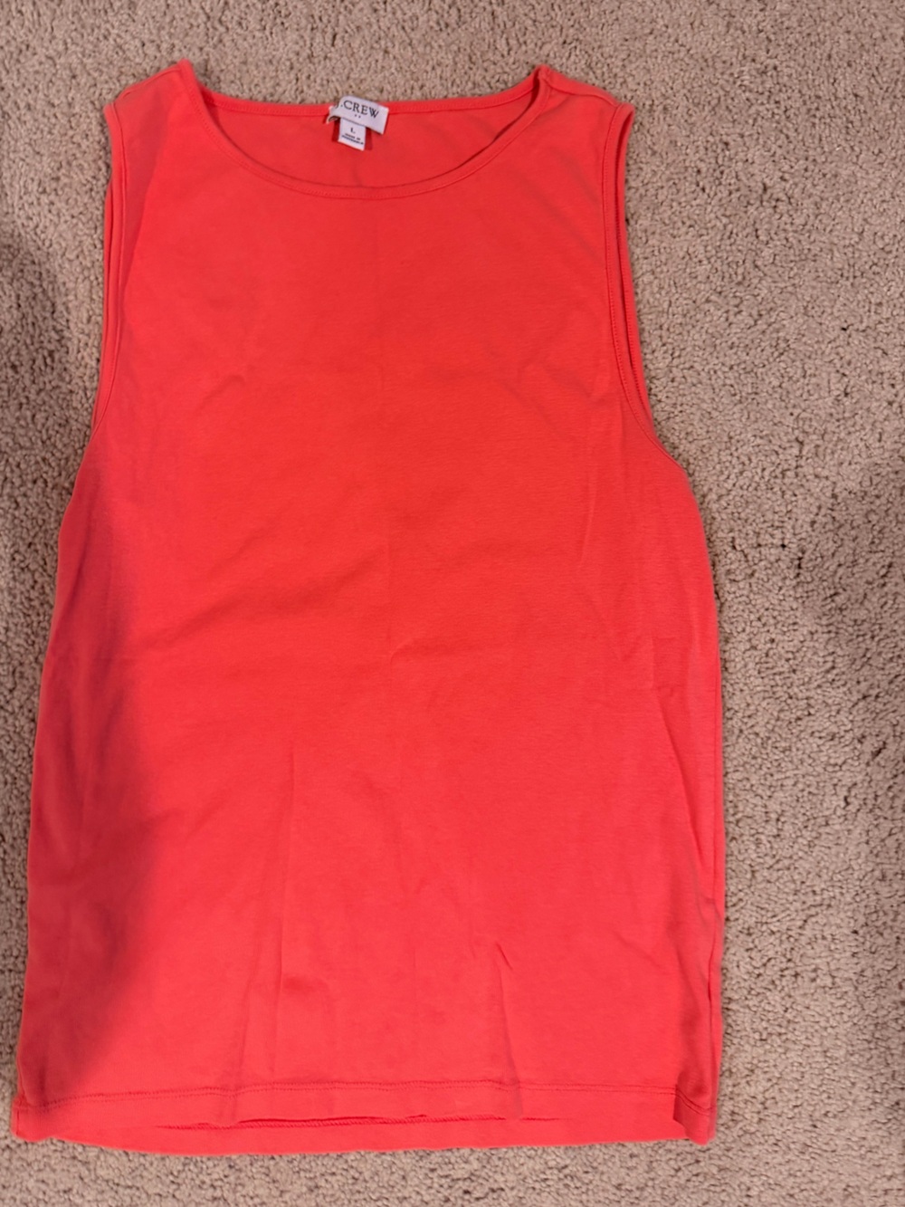 J. Crew Coral Scoop Neck Tank
